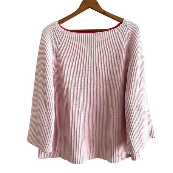 Ribbed Chunky Knit Sweater size S Pink Oversized Slouchy Cabincore Soft Girl - Picture 2 of 10